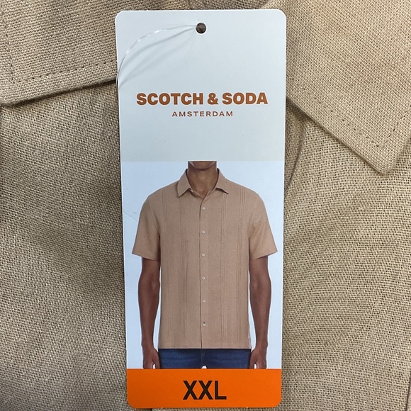 Scotch & Soda Men's Beige Button Down Shirt - Picture 1 of 1